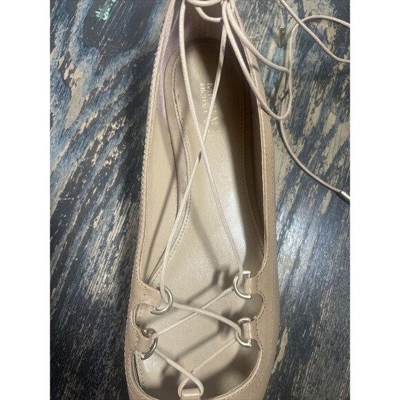 Michael Kors Ballet Flats Pointy Toe Nude Ankle Tie Lightly worn no box Size 7 - Picture 14 of 15